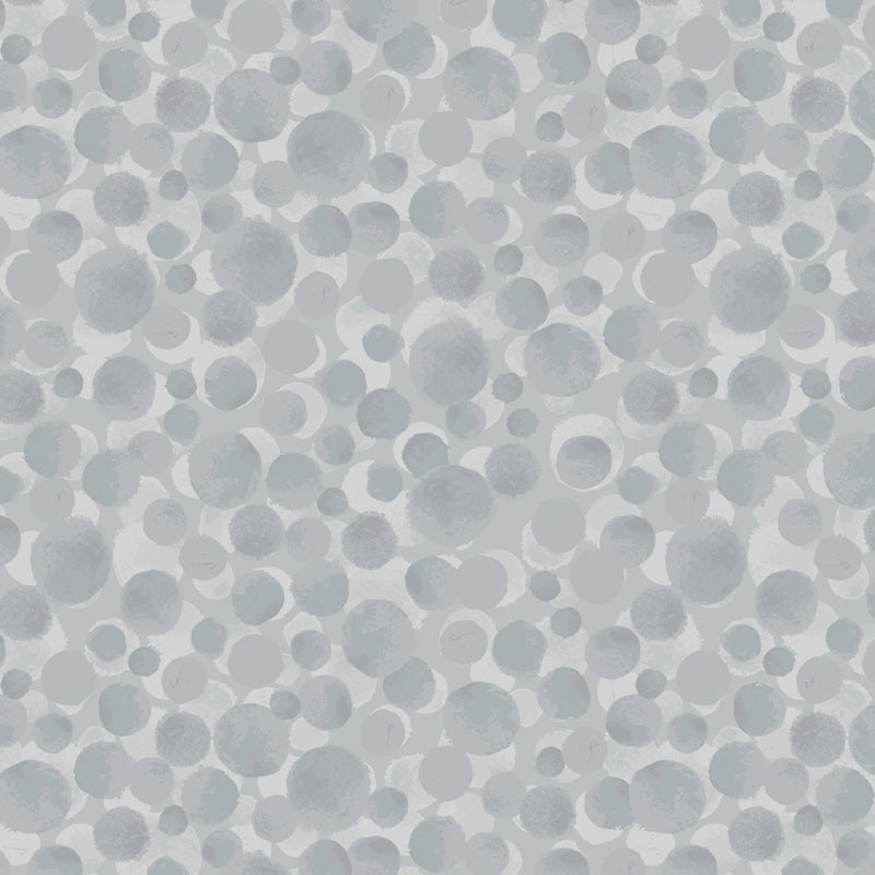 The Secret Winter Garden Flannel BBF02 Bumbleberries light grey by Lewis & Irene.