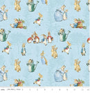 The Tale of Peter Rabbit C14700-BLUE Main by Beatrix Potter licensed to Riley Blake Designs