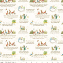 The Tale of Peter Rabbit C14701-CREAM Text by Beatrix Potter licensed to Riley Blake Designs