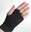 Thera-Gloves Gripper is a black wrist support glove shown on a hand against a white background