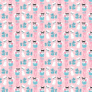Thrift Shop 90761-21 Pink Vintage Cats by Louise Pretzel for FIGO Fabrics