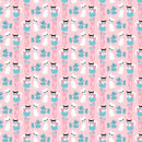 Thrift Shop 90761-21 Pink Vintage Cats by Louise Pretzel for FIGO Fabrics