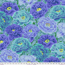 Tibetan Peony PWPJ136.BLUE by Philip Jacobs for FreeSpirit