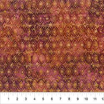 Tile Fusion Batik 83351-27 Cabernet Diamond Dot by Banyan Batiks Studio for Banyan Batiks by Northcott