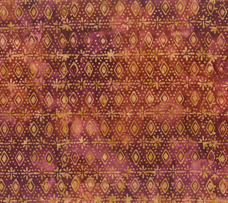 Tile Fusion Batik 83351-27 Cabernet Diamond Dot by Banyan Batiks Studio for Banyan Batiks by Northcott