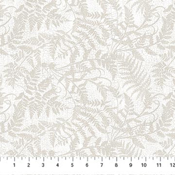 Timberland Trail Flannel F25014-11 Cream Tonal Fern by Linda Ludovico for Northcott