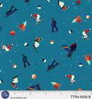 Timeless Trails TTRA6006-B Tossed Skiers by FootePrint Art for P&B Textiles.