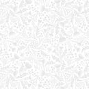 Tiny Tonals TT25A White on white celtic knot and thistle by Lewis and Irene.