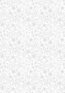 Tiny Tonals TT35A Floral garden white on white by Lewis & Irene