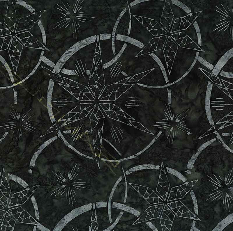 Tonga Valley Blossom Batik TONGA-B8788 IRON Sonic Star & Rings by Judy &amp; Judel Niemeyer for Timeless Treasures.