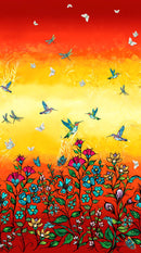 Tranquility CAJ-00010D ORANGE Single Border by Carla Joseph for International Textiles