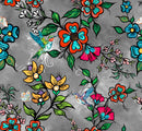 Tranquility CAJ-00011D DK GREY Floral by Carla Joseph for International Textiles
