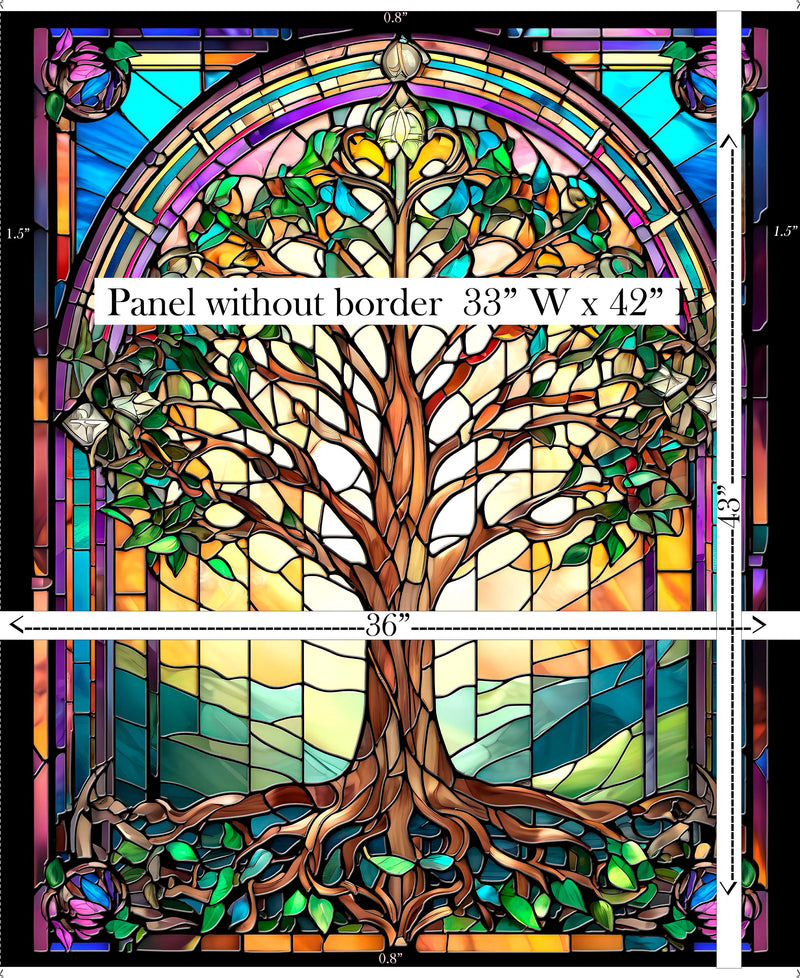 Tree of Life Panel 30926-X Multi Tree of Life by Jon Q. Wright for QT Fabrics.