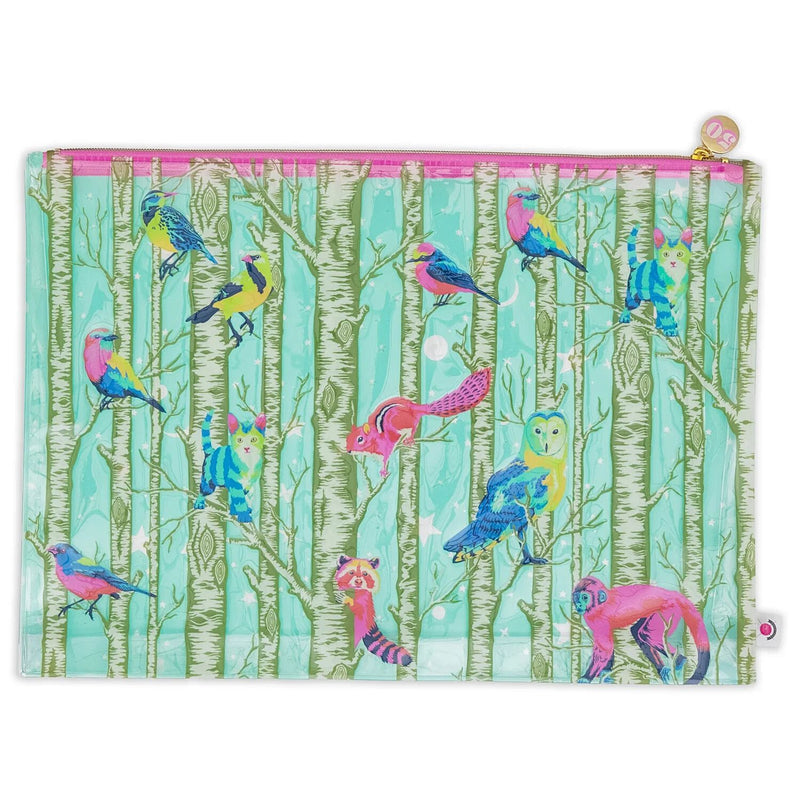 Front side of Tula Pink Family Tree Large Project Bag 
