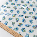 Tula Pink Floral Reef Lil' Shelly Half Yard Cut Vinyl with ruler.