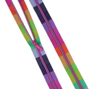Tula Pink Floral Reef Smooth Sailing Coil Zippers with blocks of color on each side of pink metallic coil.