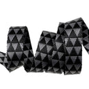 Tula Pink Graywork - Kinda Shady in Carbon 25mm (1 inch) Wide Webbing TK-145/25mm Col 02 by Renaissance Ribbons