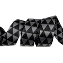 Tula Pink Graywork - Kinda Shady in Carbon 38mm (1.5 inch) Wide Webbing TK-144-38mm Col 02 by Renaissance Ribbons