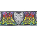 Tula Pink Graywork - Wolf of Pink Street in Carbon 51mm (2") Wide Ribbon TK-137/51mm Col 01 by Renaissance Ribbons