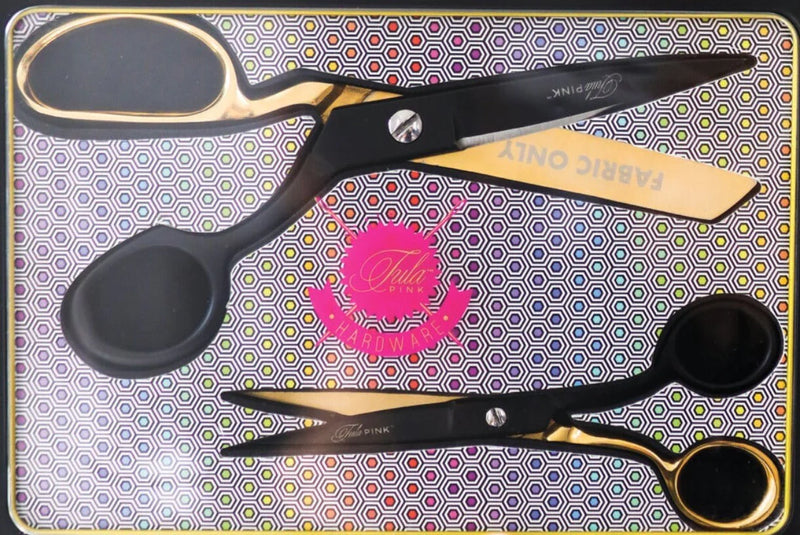 Tula Pink Limited Edition Black & Gold Scissor Tin TPLIMITED1