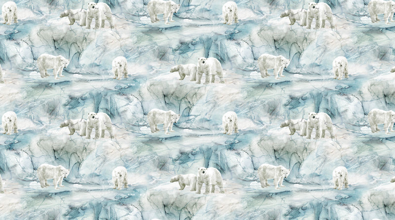 Tundra Crossing DP28292-10 Lt Blue Tundra Scenic Multi by Deborah Edwards and Melanie Samra for Northcott.