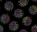 Turtle BA-00012M-Black All Over Turtle Metallic by Betty Albert-Licenz for International Textiles.