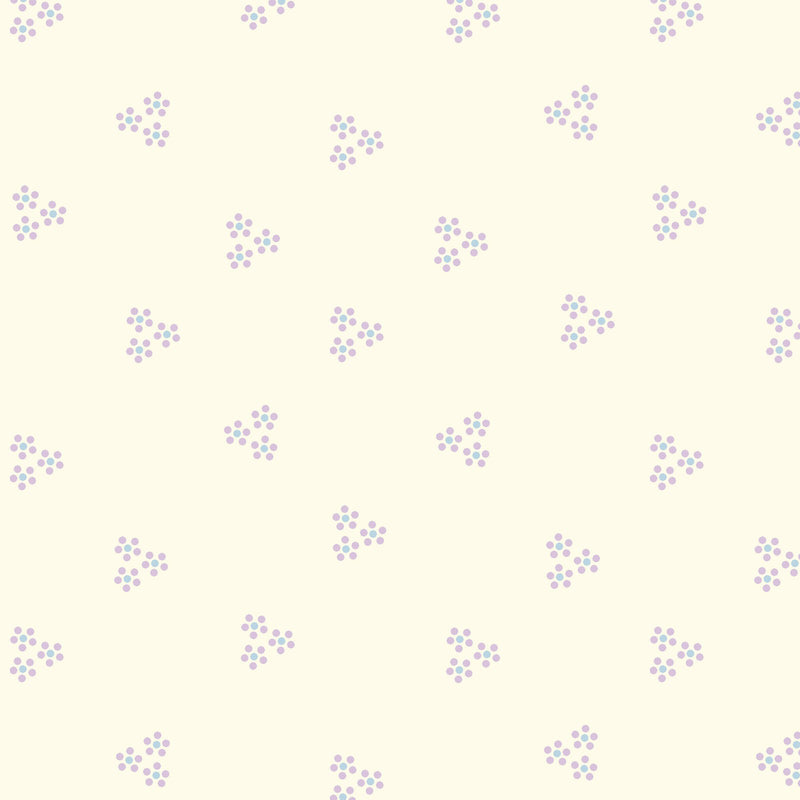 Twilight Garden Flannel F3196-44 Cream Daisy Dots by Mary Jane Carey for Henry Glass