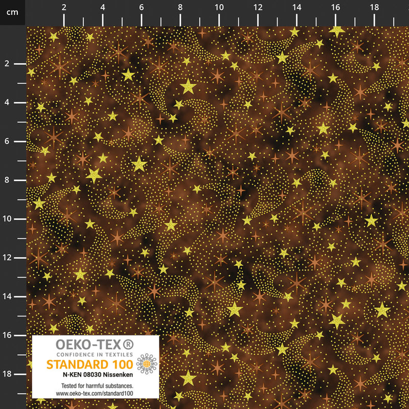 Twinkle 4590-007 Brown Shooting Star by Stof Fabrics