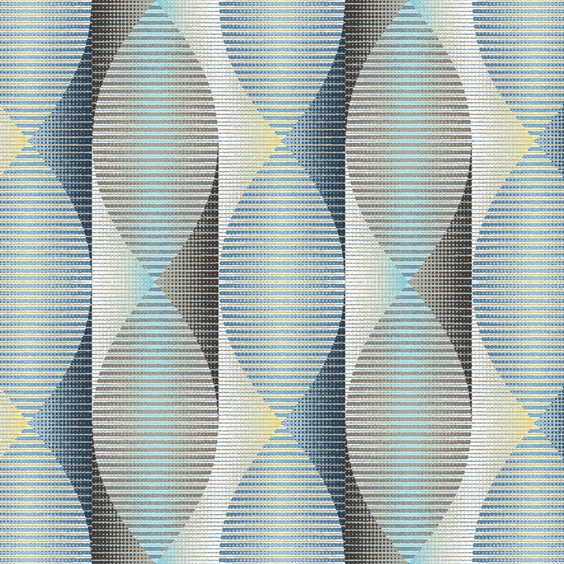 Twisted Ribbons 108" 3340W-76 Turquoise by Color Principle for Henry Glass.