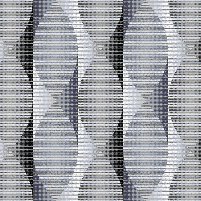Twisted Ribbons 108" 3340W-90 Gray by Color Principle for Henry Glass.