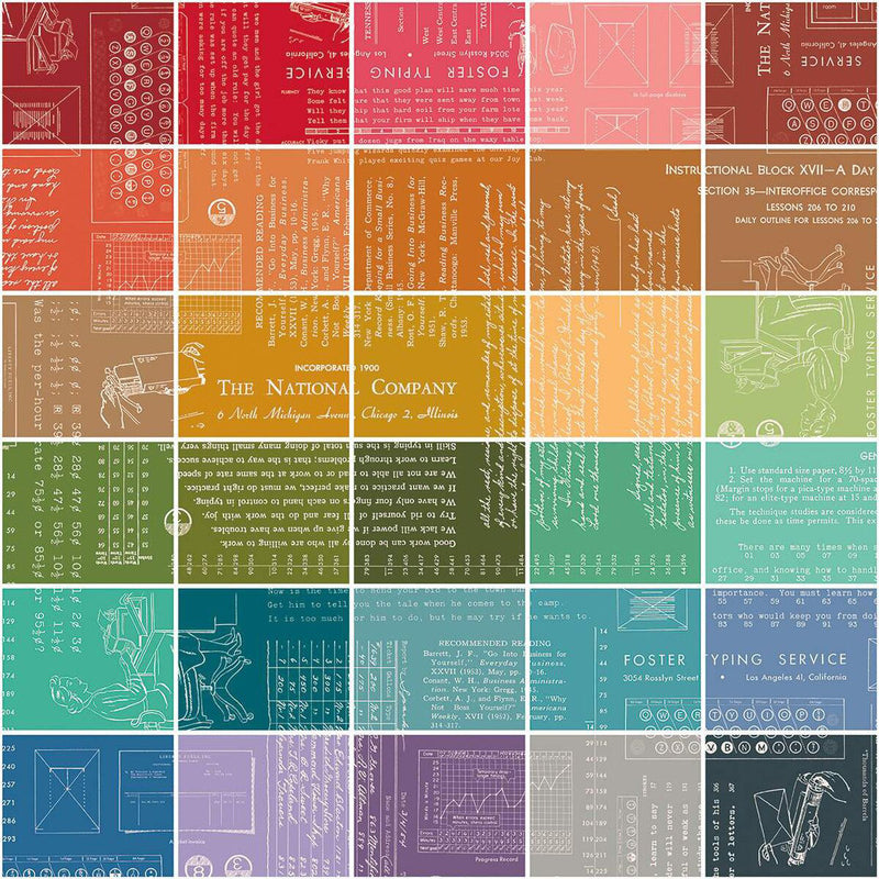 TYPE/ography Fat Quarter Bundle FQ-16850A-30 by Lori Holt for Riley Blake Designs