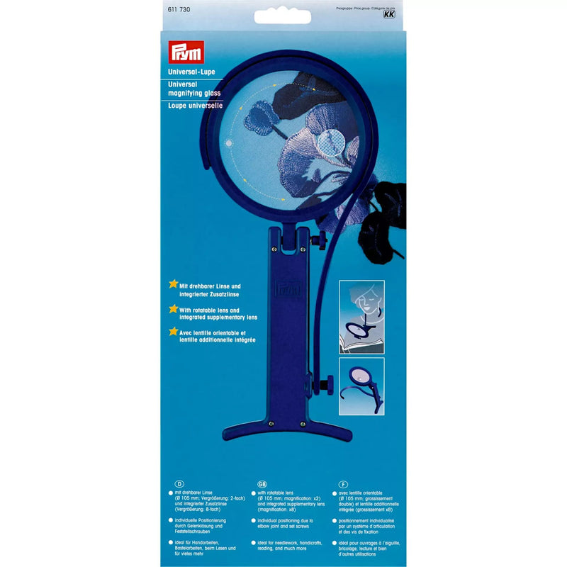 Packaging for the Universal Magnifying Glass.