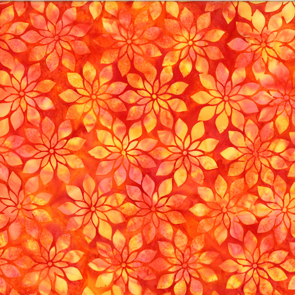 Up with the Sun Batik U2453-192 Pumpkin by Hoffman Fabrics