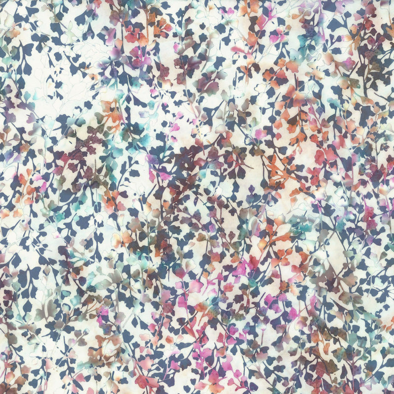 Very Berry Blue Batik V2519-448 Blossom by Hoffman Fabrics