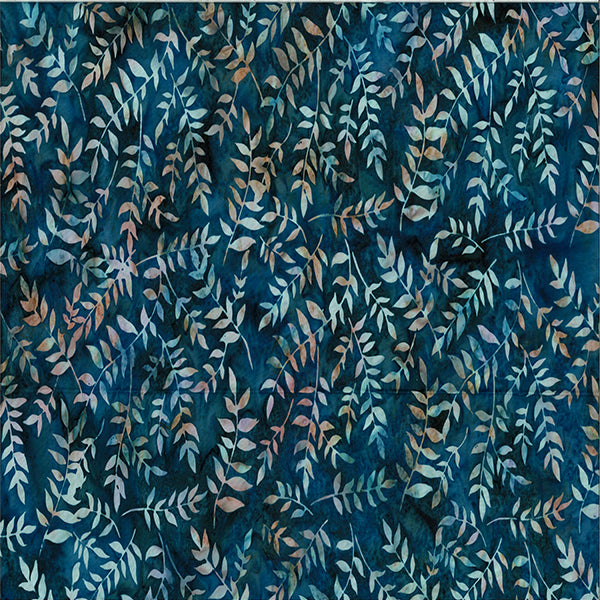 Very Berry Blue Batik V2520-19 Navy by Hoffman Fabrics