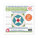 Package of Vintage Milkmaid's Star quilt block foundation paper with a star design on a white background.