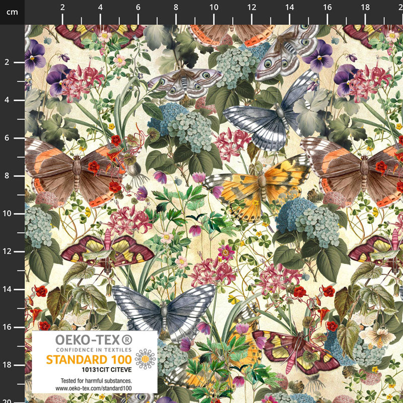 Vintage Windflower 4502-979 Cream by Stof Fabrics.