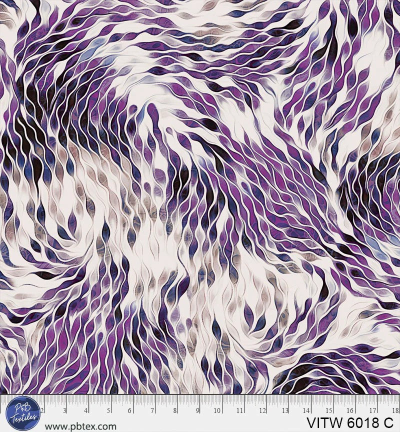 Vitality 108" VITW 6018 C Harmonious Strokes by Julia Button for P&B Textiles