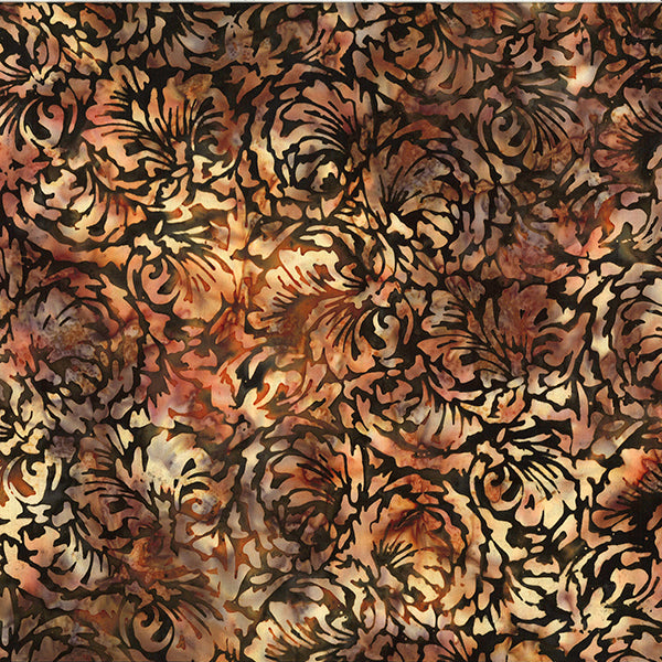 Walk in the Woods Batik V2511-573 Pecan by Hoffman Fabrics