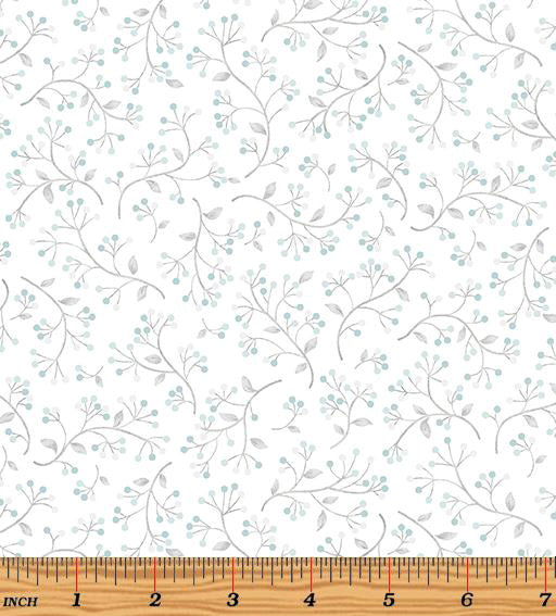 Wander Lane II 13656-08 Winter Berry Snow by Nancy Halvorsen for Benartex