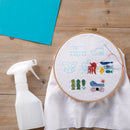 Embroidery designs that were traced with Water Erasable Tracing Paper.