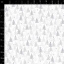 We Love Christmas 4592-101 White/Silver Trees by Stof Fabrics