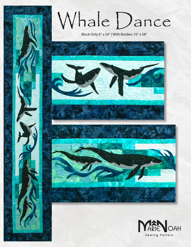 Whale Dance with Appliqué Shapes Pattern by Marie Noah for Northern Threads