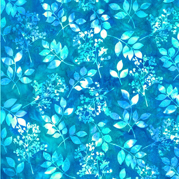 When in Wisteria Batik T2431-136 Peacock by Hoffman Fabrics