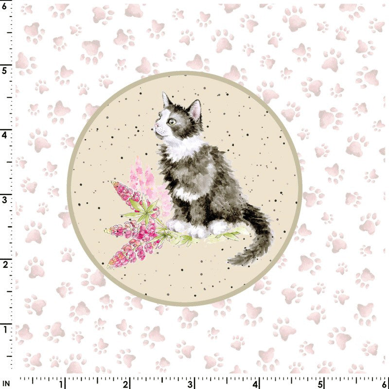 Whiskers & Paws MAS10412-Z Running Circles Cats Multi by Hannah Dale for Maywood Studio