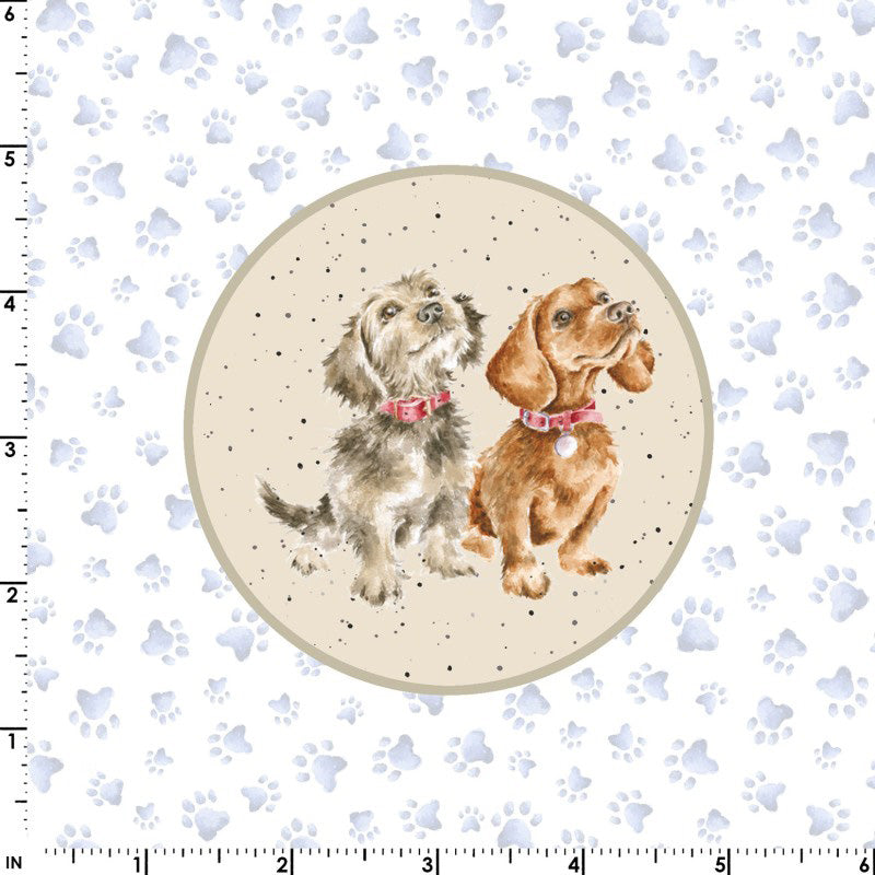 Whiskers & Paws MAS10413-Z Running Circles Dogs Multi by Hannah Dale for Maywood Studio