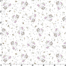 Whiskers & Paws MAS10418-W Tiny Flowers Cats White by Hannah Dale for Maywood Studio