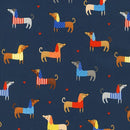 Whiskers and Tails SRK-20414-9 Navy by Robert Kaufman Fabrics.