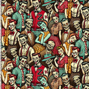 Wicked Willow WICKED-CD4137 MULTI Fifties Zombies by Timeless Treasures