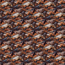 Wild and Free DP27603-36 Brown Multi Horse Heads by Rick Unger for Northcott